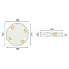 Lampa Plafon Diamond APP862-C 40 cm Czarna